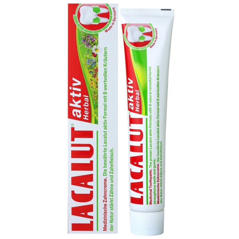 Lacalut Aktiv Herbal паста для зміцнення зубів та ясен 75 мл