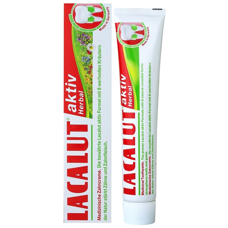 Lacalut Aktiv Herbal Dentifrice Fortifiant Dents Et Gencives 75 Ml