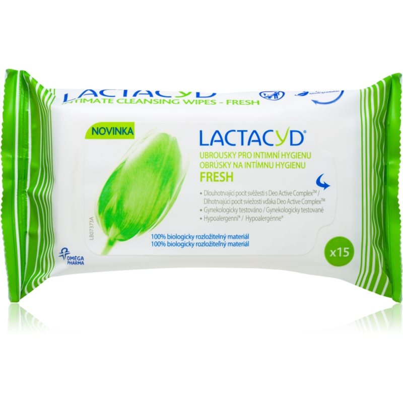 Lactacyd Fresh intymios higienos valomosios servetėlės 15 vnt.