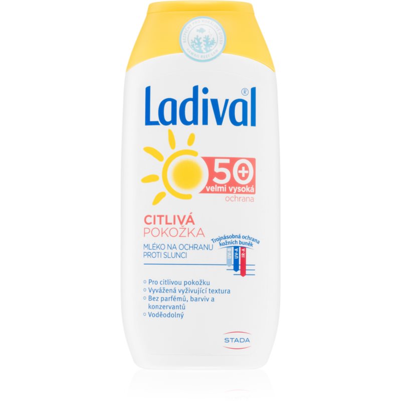Ladival Sensitive apsaugos nuo saulės pienelis jautriai odai SPF 50+ 200 ml