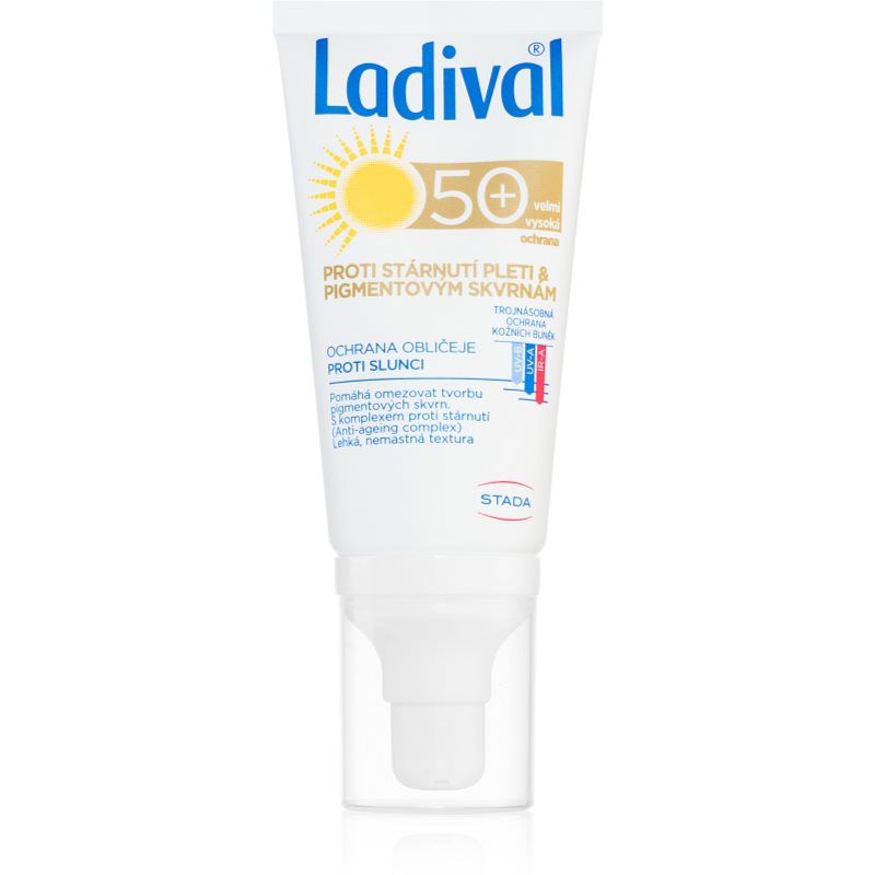 E-shop Ladival Proti Stárnutí Pleti & Pigmentovým Skvrnám ochranný krém proti stárnutí pleti proti pigmentovým skvrnám SPF 50+ 50 ml