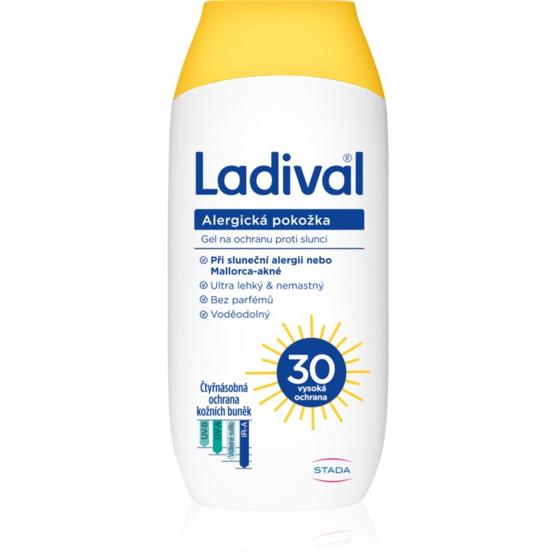 Ladival Ladival Allergic Skin προστατευτικό κρεμώδες αντηλιακό τζελ κατά της ηλιακής αλλεργίας SPF 30 200 ml
