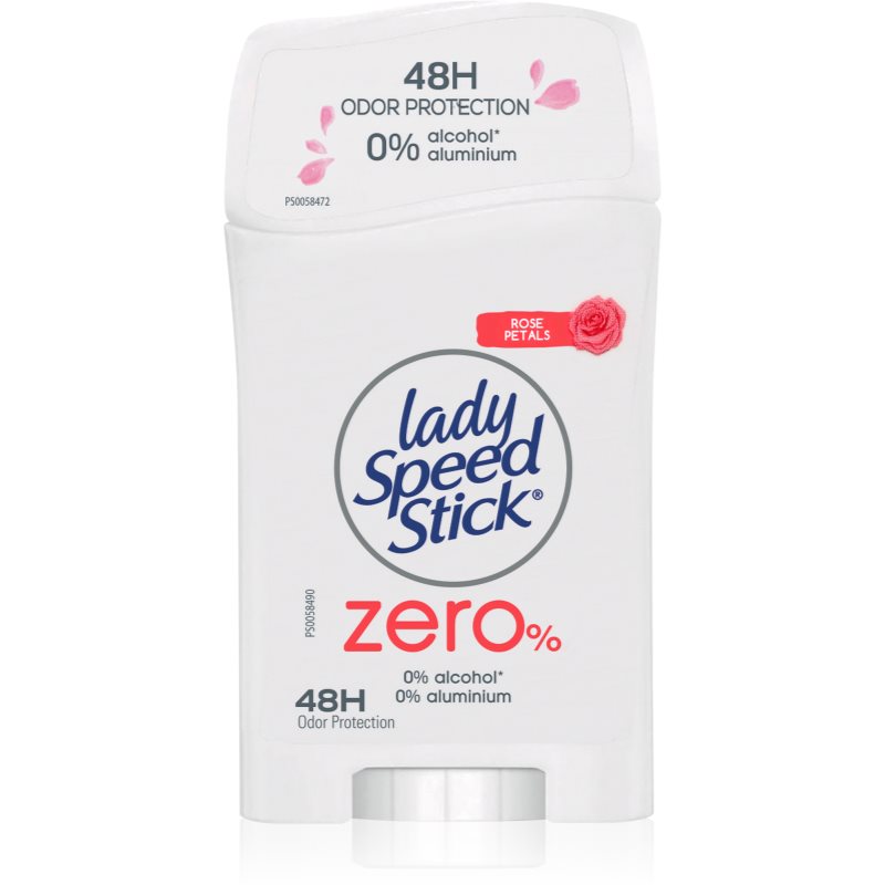 Lady Speed Stick Lady Speed Stick Zero Fresh Rose Petals στερεό αποσμητικό χωρίς άλατα αλουμινίου 40 γρ