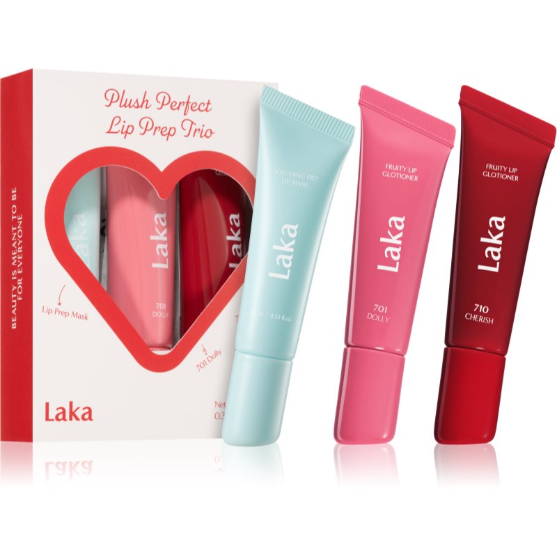 Laka Plush Perfect Lip Prep Trio Gift Set For Lips