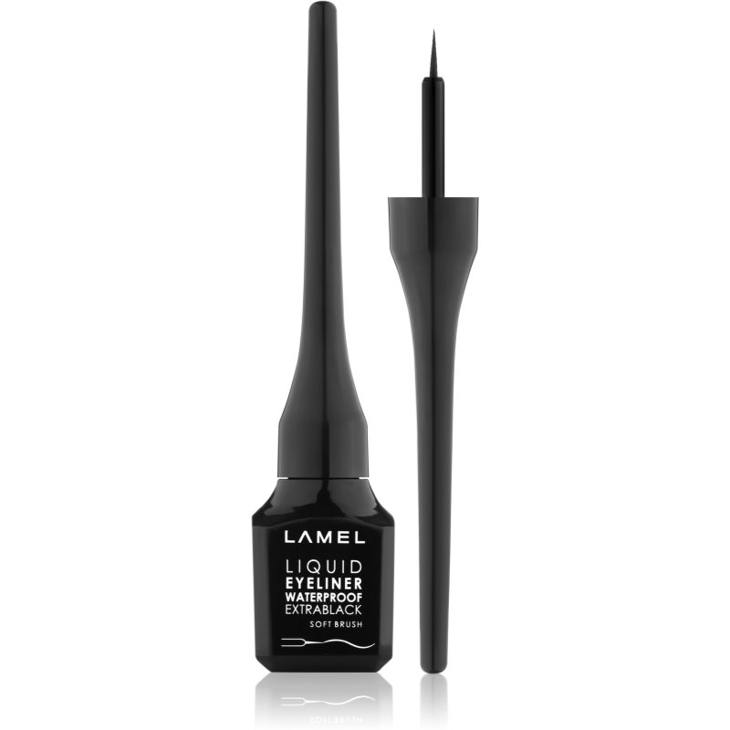 LAMEL Liquid Eyeliner Soft Brush течни очни линии водоустойчиви 3,5 мл.