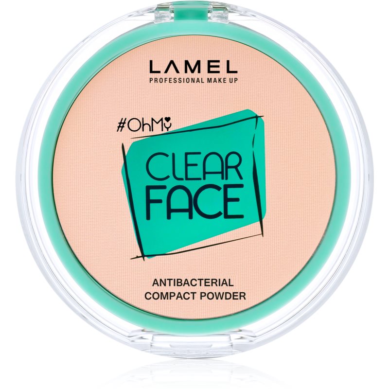 LAMEL OhMy Clear Face компактна пудра з антибактеріальними компонентами відтінок 403 Rosy beige 6 гр