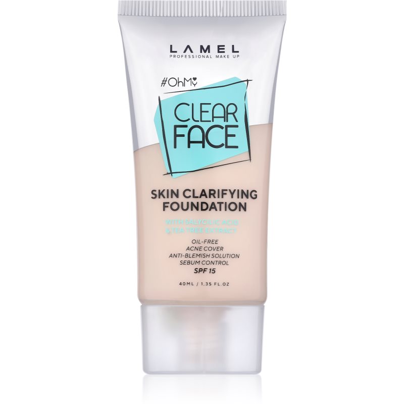 LAMEL OhMy Clear Face тональний крем для проблемної та жирної шкіри відтінок 402 40 мл