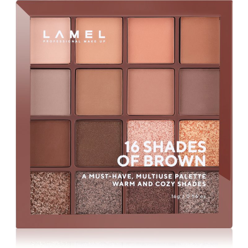 E-shop LAMEL 16 Shades Of Brown paletka očních stínů 16 g