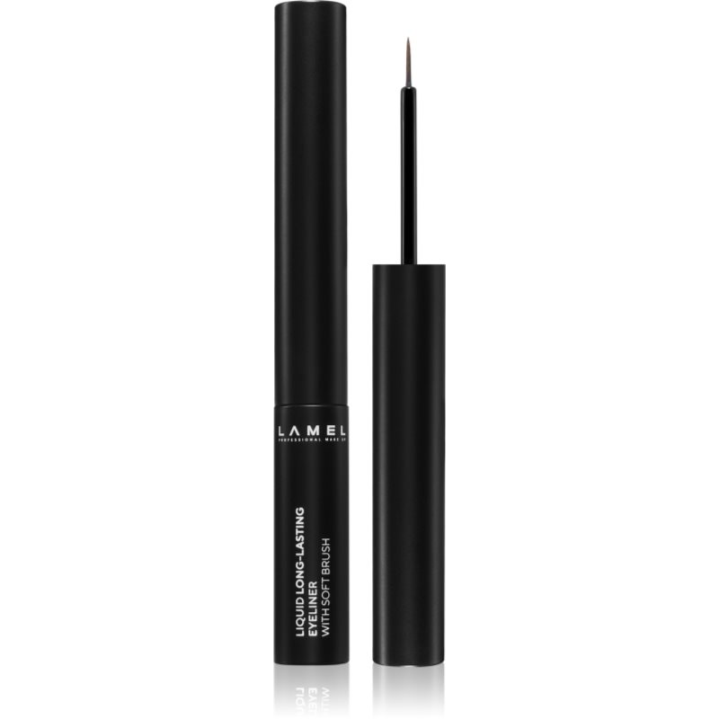 LAMEL Liquid Eyeliner Soft Brush lang anhaltender Eyeliner Farbton 401 Black 4 ml
