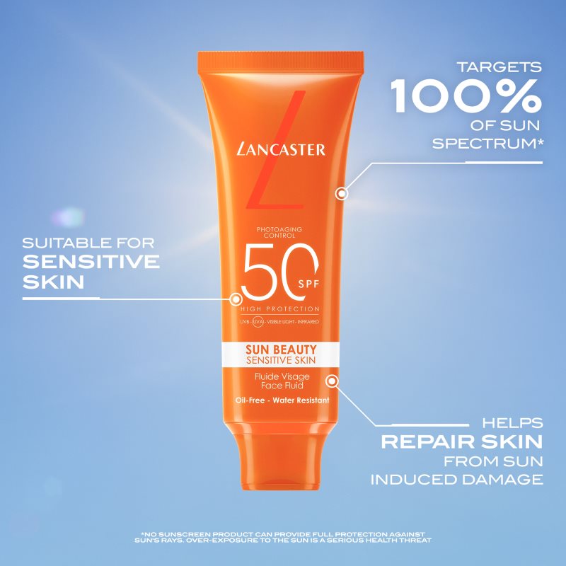 Lancaster Sun Sensitive Oil-Free Milky Fluid opalovací fluid na obličej SPF 50 50 ml (obrázek 4)
