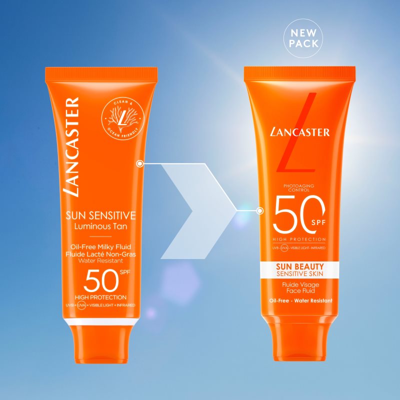 Lancaster Sun Sensitive Oil-Free Milky Fluid opalovací fluid na obličej SPF 50 50 ml (obrázek 6)