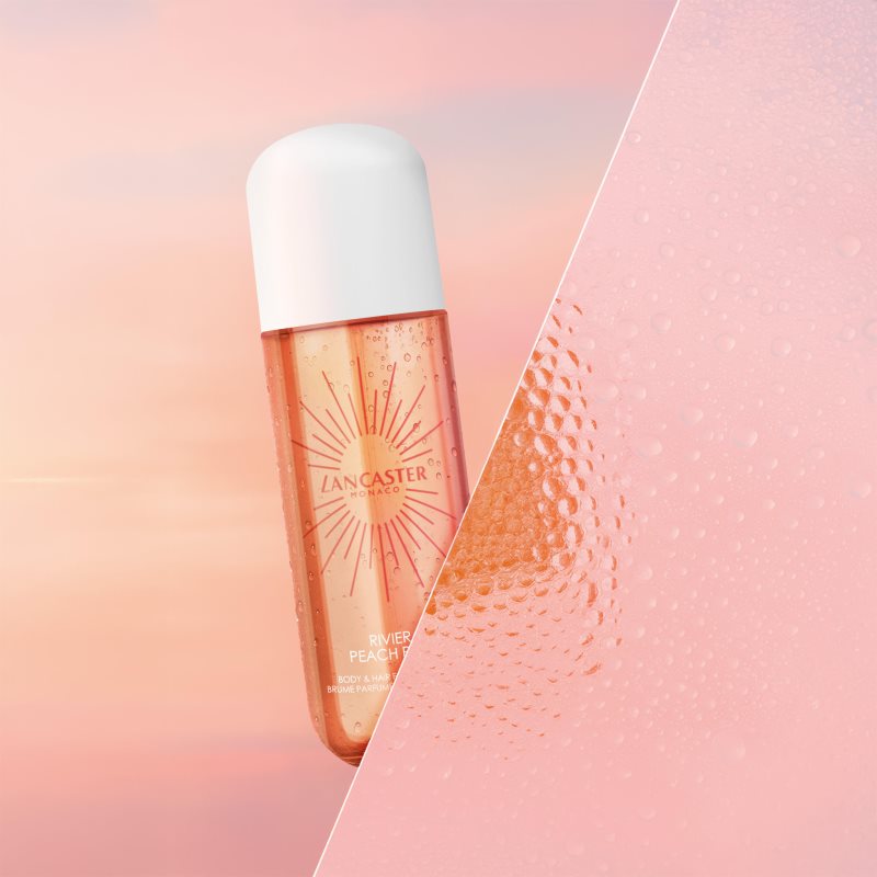 Lancaster Eau de Lancaster Hair & Body Mist parfémovaná mlha na obličej, tělo a vlasy vůně Peach Party 236 ml (obrázek 5)