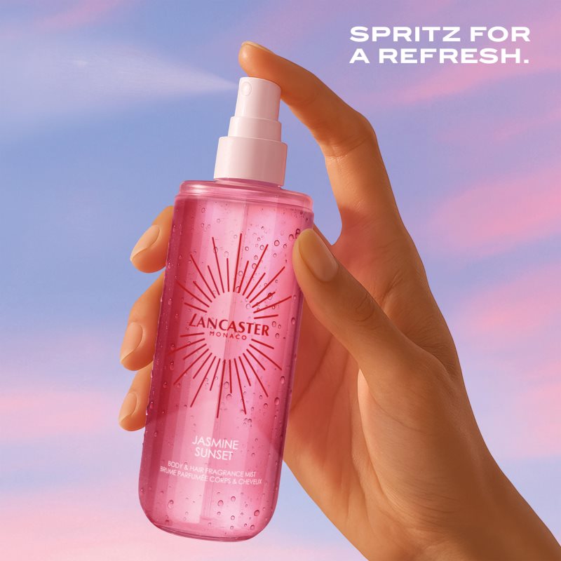 Lancaster Eau de Lancaster Hair & Body Mist parfémovaná mlha na obličej, tělo a vlasy vůně Jasmine Sunset 236 ml (obrázek 4)