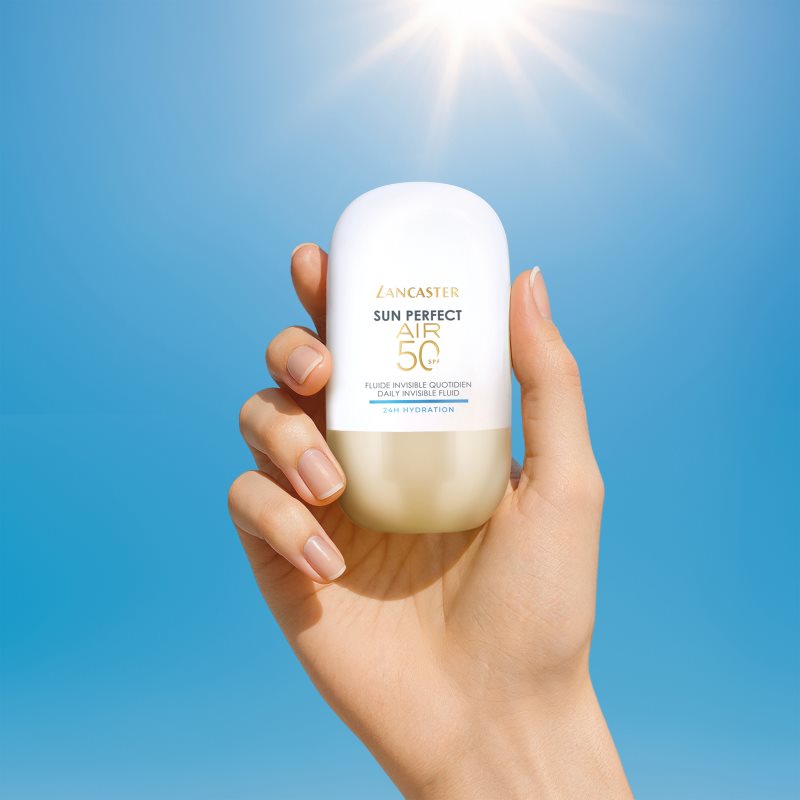 Lancaster Sun Perfect Air 50 24H Hydration ultra lehký ochranný fluid pro suchou až velmi suchou pleť SPF 50 40 ml (obrázek 4)
