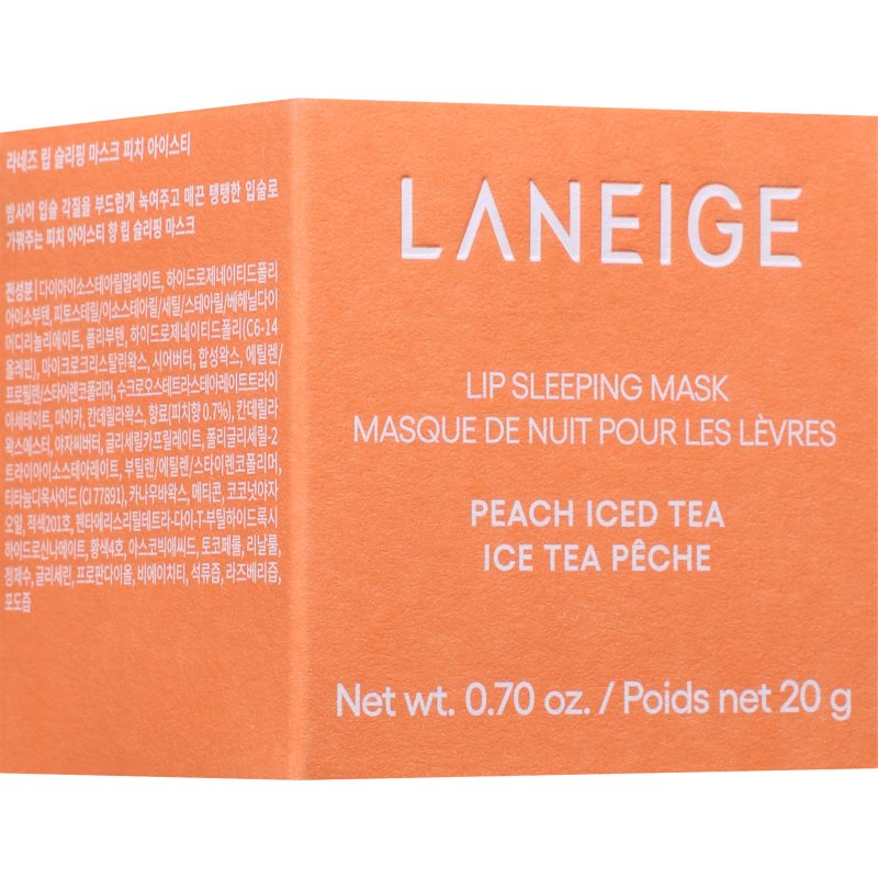 LANEIGE Lip Sleeping Mask noční regenerační maska na rty odstín Peach Iced Tea 20 g