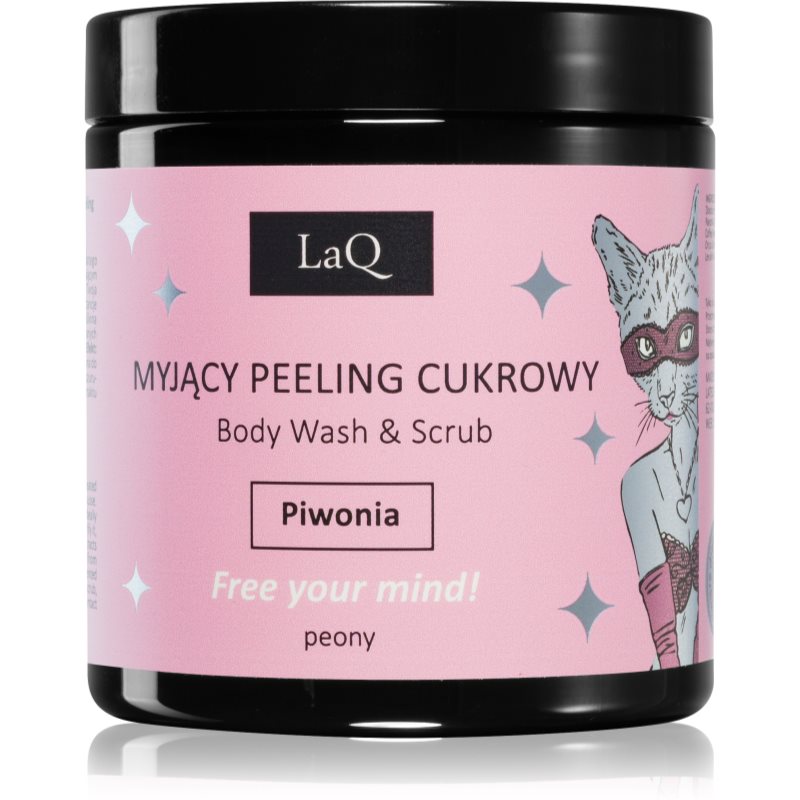 LaQ Kitten Peony čistilni piling za telo 220 g