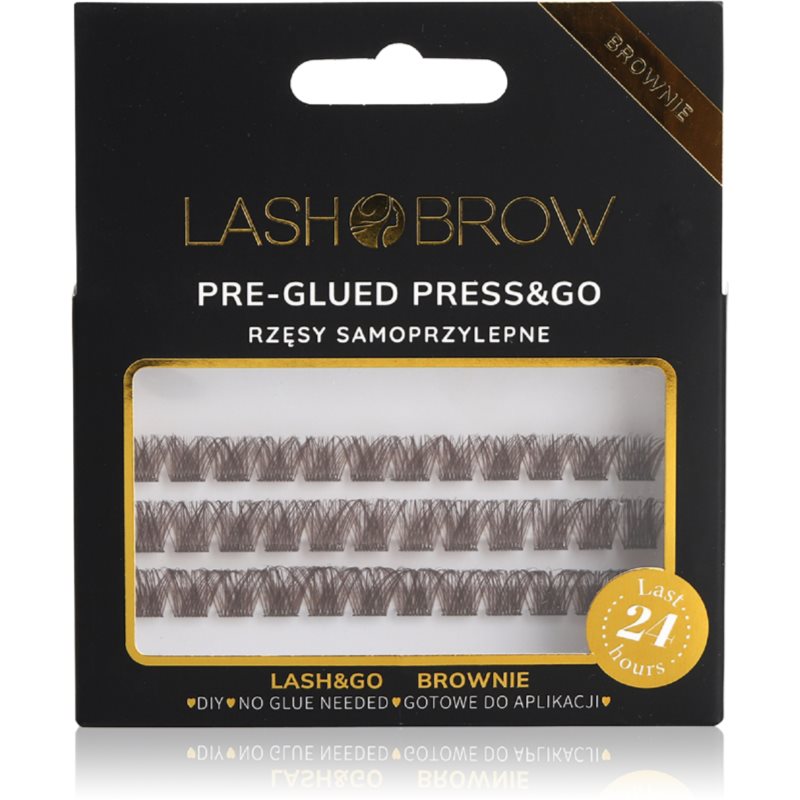 Lash Brow Press&Go Self-Adhesive Eyelashes Self-Adhesive Cluster Lashes Party Fever Brownie 1 Pc
