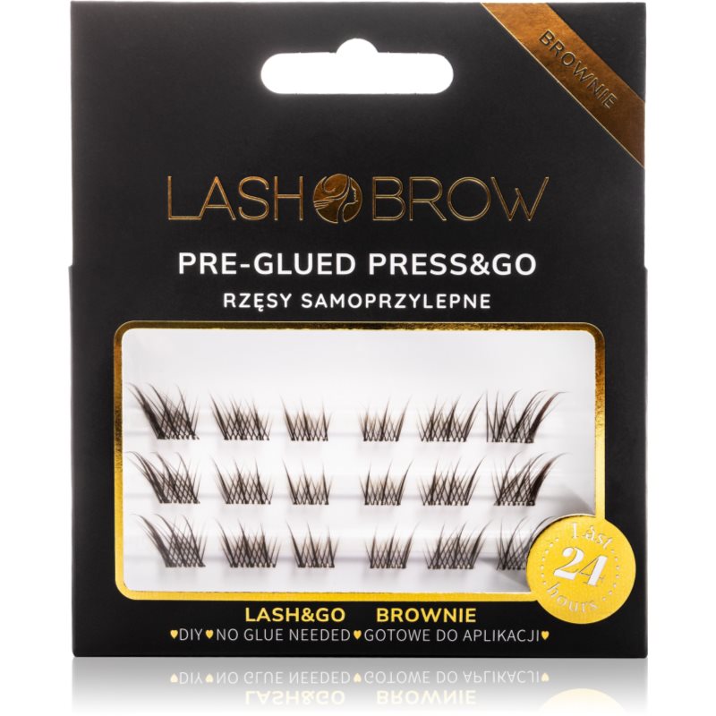 Lash Brow Press&Go Self-Adhesive Eyelashes Self-Adhesive Cluster Lashes Lashy Brownie 1 Pc