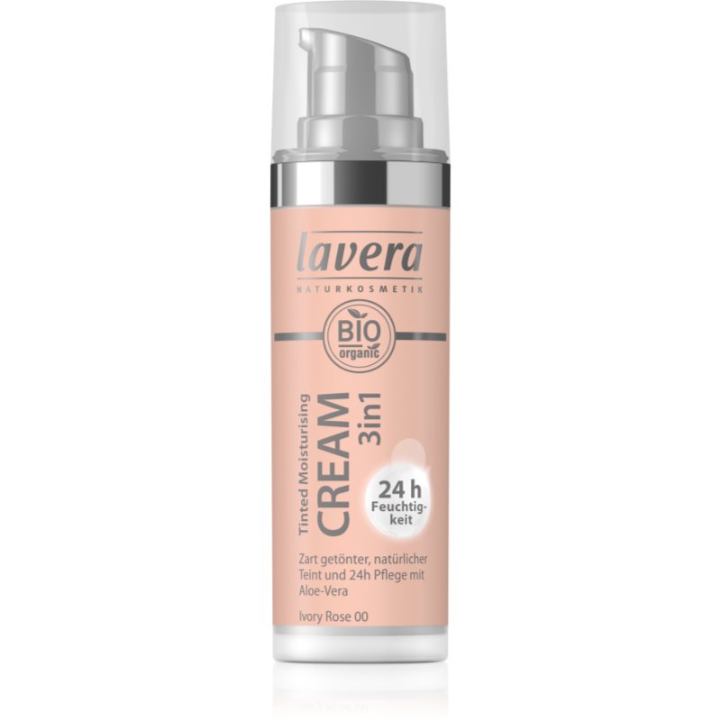 

Lavera Tinted Cream тонізуючий зволожуючий крем 3в1 відтінок 00 Ivory Rose