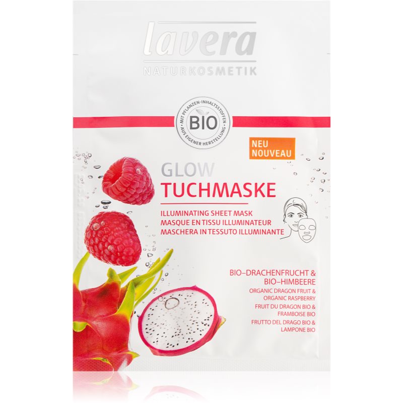 Lavera Sheet Mask plátýnková maska s rozjasňujícím účinkem 21 ml