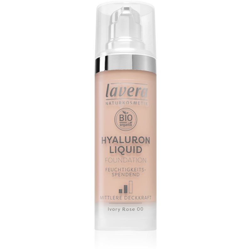 

Lavera Hyaluron Liquid Foundation легкий тональний крем з гіалуроновою кислотою відтінок 00 Ivory Rose