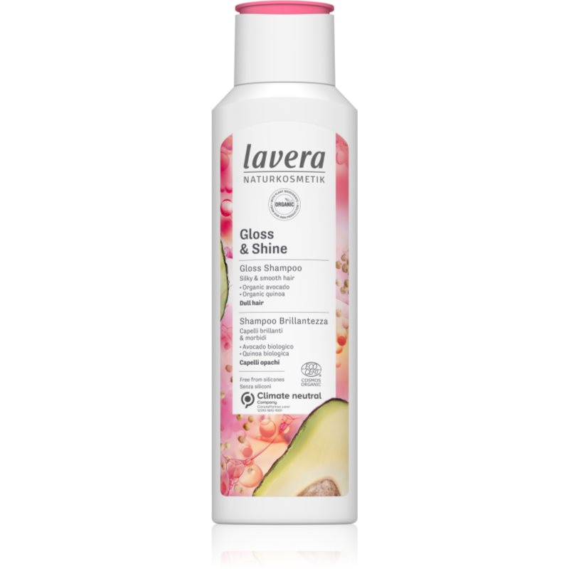 Lavera Gloss & Shine švelniai valantis šampūnas plaukų blizgesiui ir švelnumui užtikrinti 250 ml