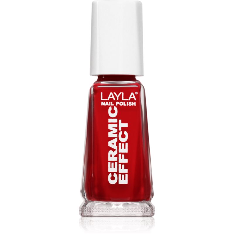 Layla Cosmetics Ceramic Effect lak na nechty odtieň N.6 Milan Red 10 ml