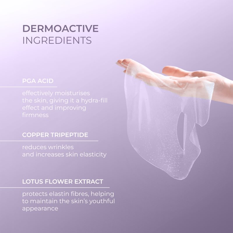 L’biotica PGA Hydro Fusion + Peptides intenzívna hydrogélová maska pre zjednotenie farebného tónu pleti 1 ks (obrázok 3)