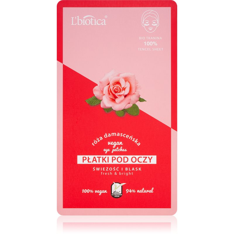 

L’biotica Vegan Rose освітлююча маска для шкріри навколо очей