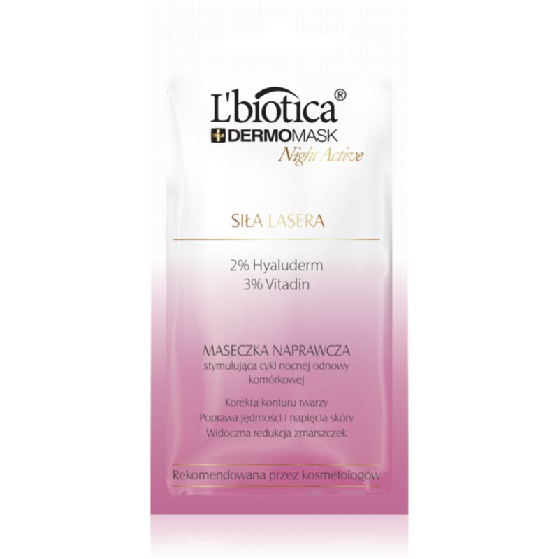 L’biotica DermoMask Night Active intenzivna pomlajevalna maska z matičnimi celicami 12 ml