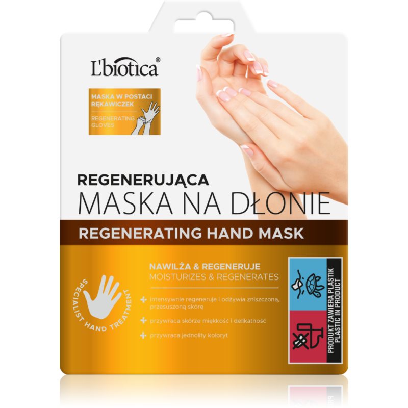 

L’biotica Masks відновлююча маска для рук у формі рукавичок