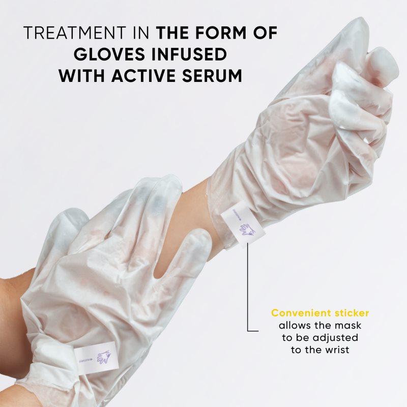 L’biotica Masks regeneračná maska na ruky vo forme rukavíc 26 g