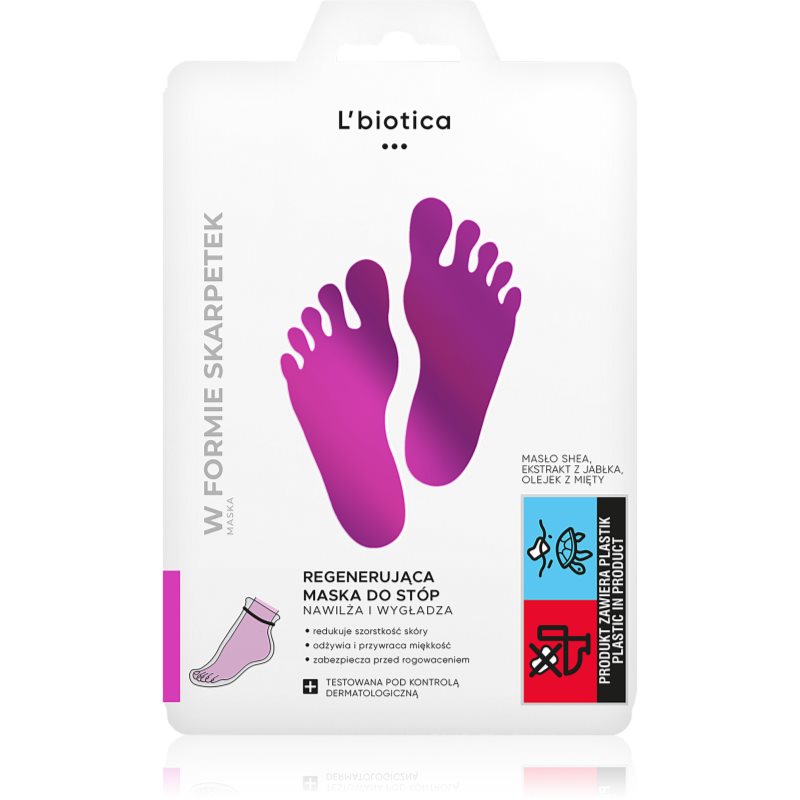 

L’biotica Masks відновлююча маска для ніг у формі шкарпеток