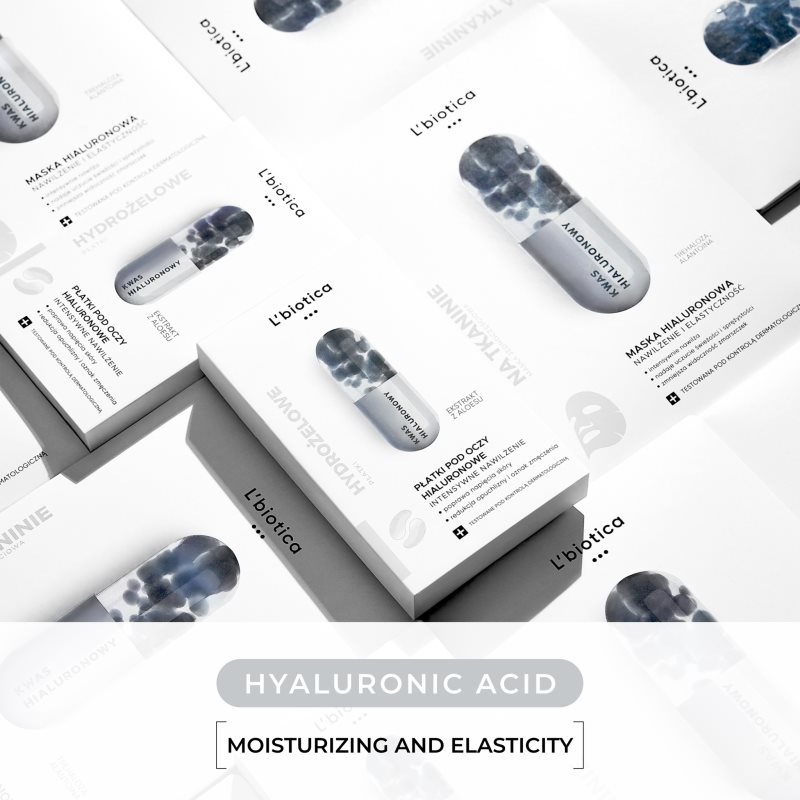 L’biotica Eye Patches Hyaluronic intenzívna hydratačná maska na očné okolie 3x2 ks