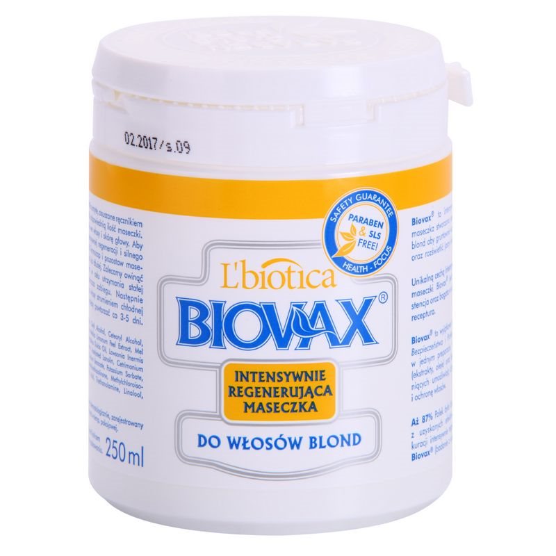 

L’biotica Biovax Blond Hair оживляюча маска для освітленого волосся