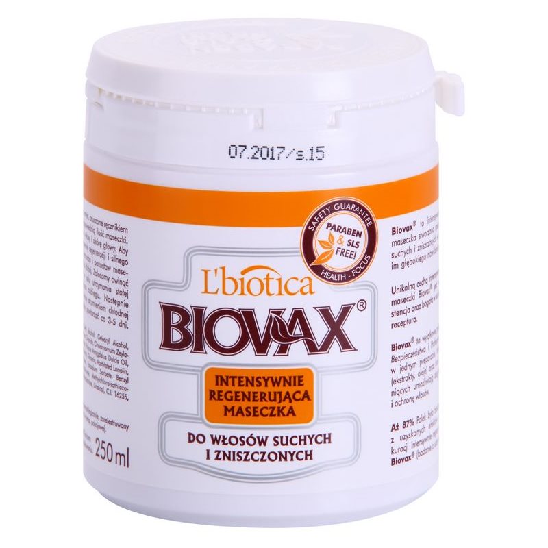 

L’biotica Biovax Dry Hair відновлююча та зволожуюча маска для сухого або пошкодженого волосся