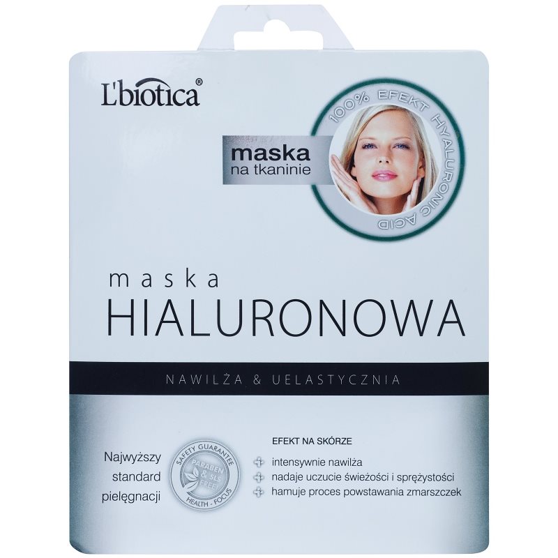 

L’biotica Masks Hyaluronic Acid тканинна маска зі зволожуючим та розгладжуючим ефектом
