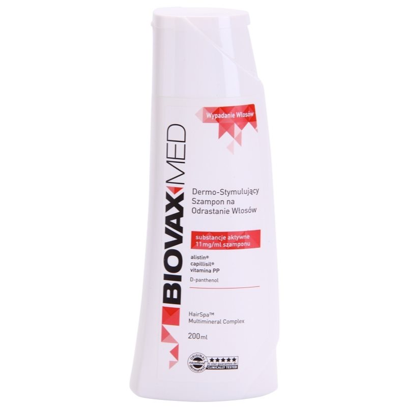 L’biotica Biovax Med stimuliacinis šampūnas plaukų šaknims stiprinti ir plaukų augimui skatinti 200 ml