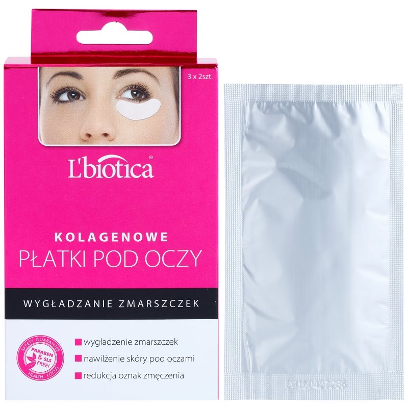 L’biotica Masks колагенова маска для шкіри навколо очей проти розтяжок та зморшок 6 кс