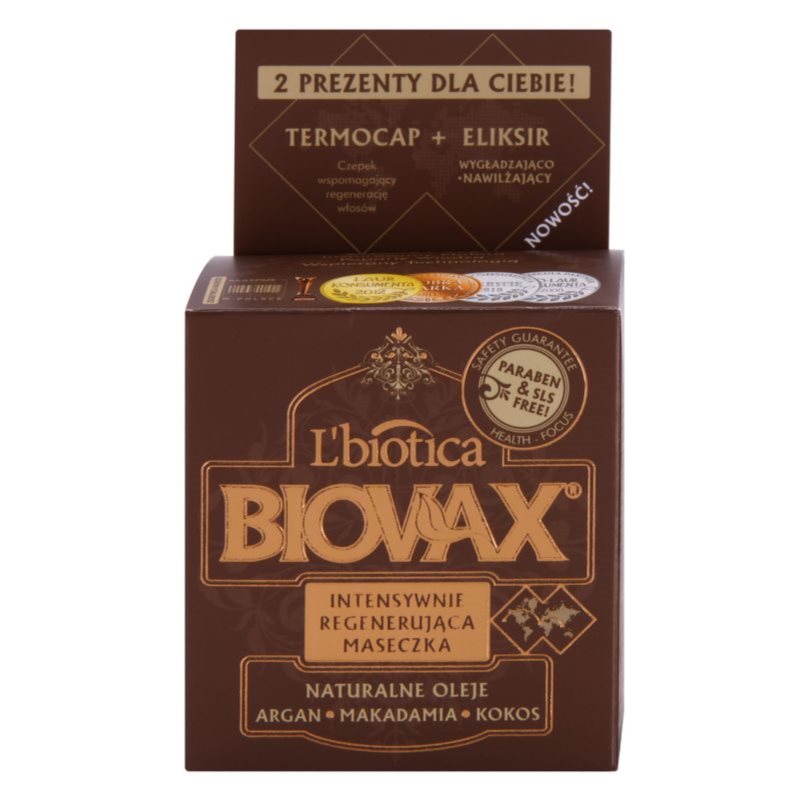 L’biotica Biovax Natural Oil поживна маска для досконалого вигляду волосся 250 мл