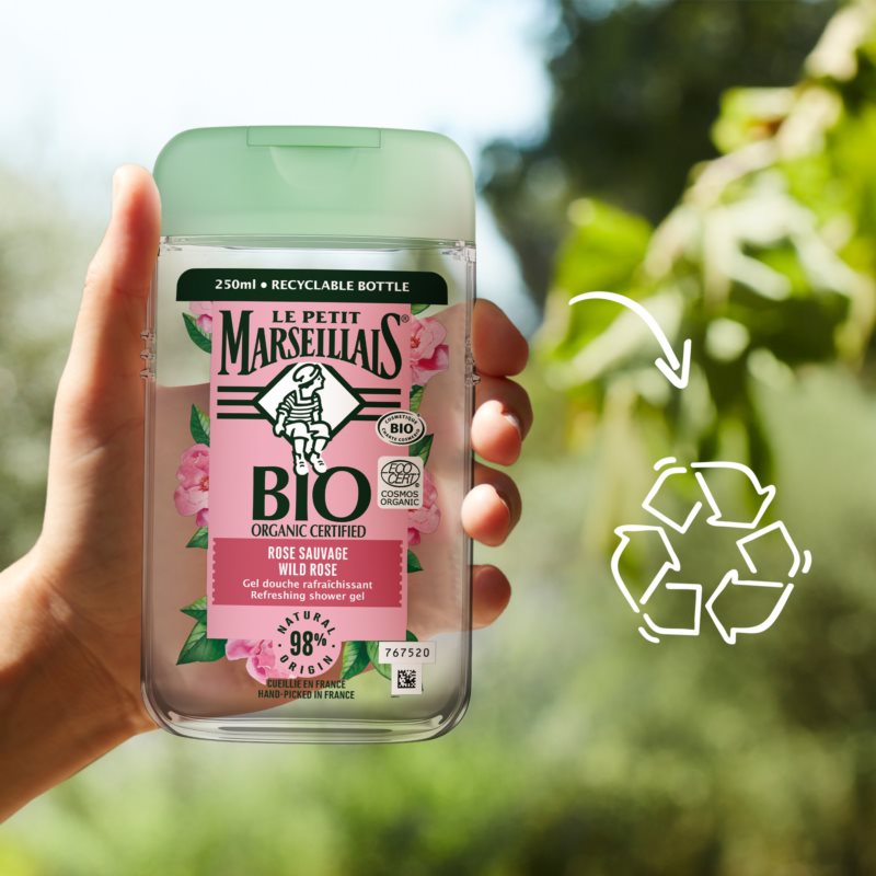Le Petit Marseillais Wild Rose Bio Organic Refreshing Shower Gel 250 Ml