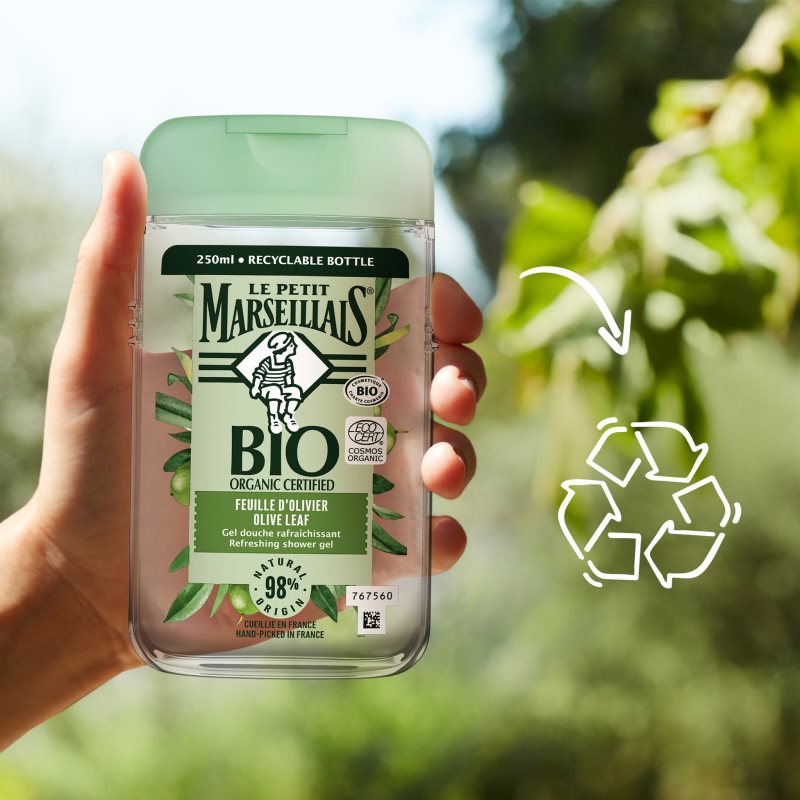 Le Petit Marseillais Olive Leaf Bio Organic освіжаючий гель для душа 250 мл