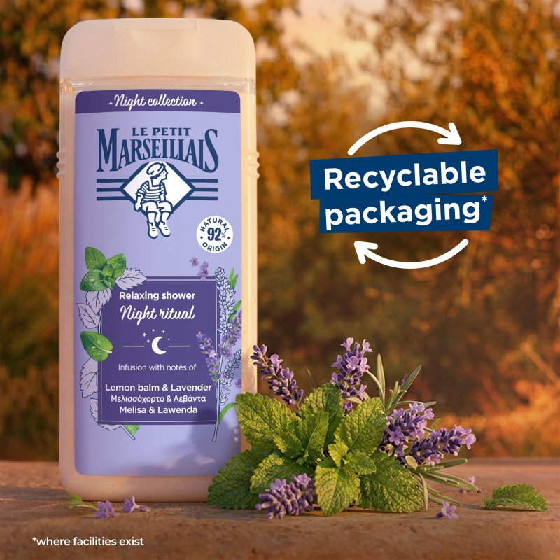 Le Petit Marseillais Night Collection Meduňka & Levandule relaxační sprchový gel 650 ml (obrázek 6)
