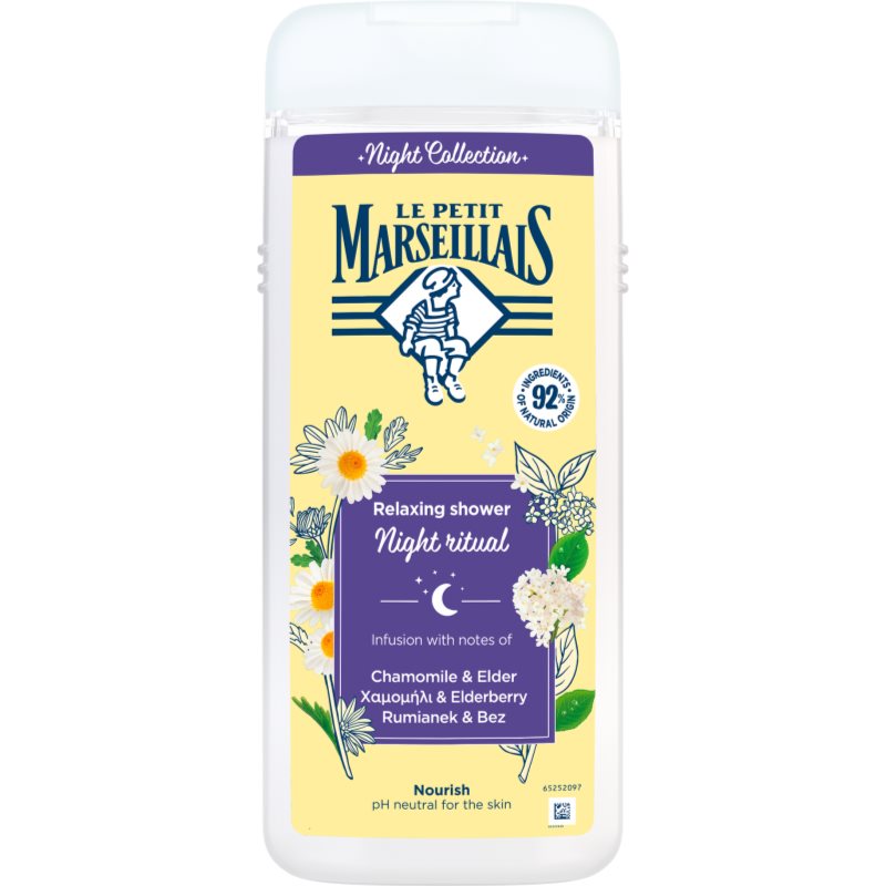 Le Petit Marseillais Night Collection Chamomile & Elder gel de ducha relajante 650 ml