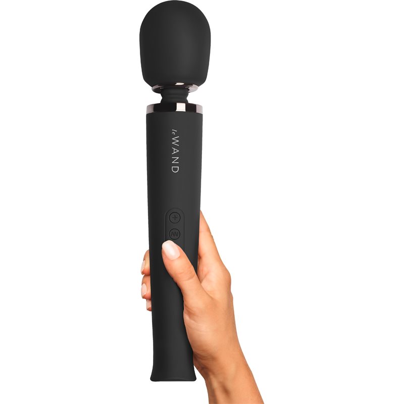 Le Wand Rechargeable Massager Vibrating Baguette De Massage Et Vibromasseur Black 36 Cm