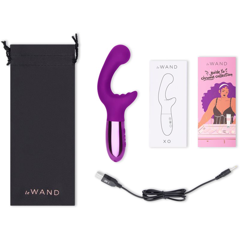 Le Wand Xo Vibromasseur Muni D’un Stimulateur Clitoridien Purple 18,8 Cm