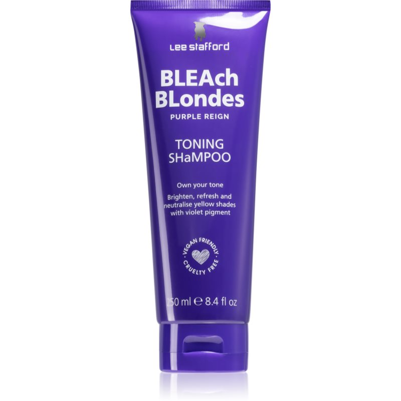 Lee Stafford Bleach Blondes Toning Shampoo Shampoo For Blonde Hair Neutralising Yellow Tones 250 Ml