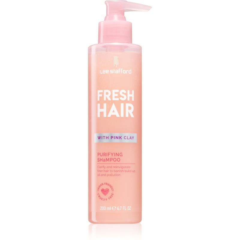 Lee Stafford Fresh Hair Pink Clay Deep Cleanse Clarifying Shampoo For All Hair Types 200 Ml