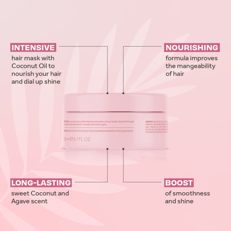 Lee Stafford CoCo LoCo Agave mascarilla iluminadora para dar brillo y suavidad al cabello 200 ml