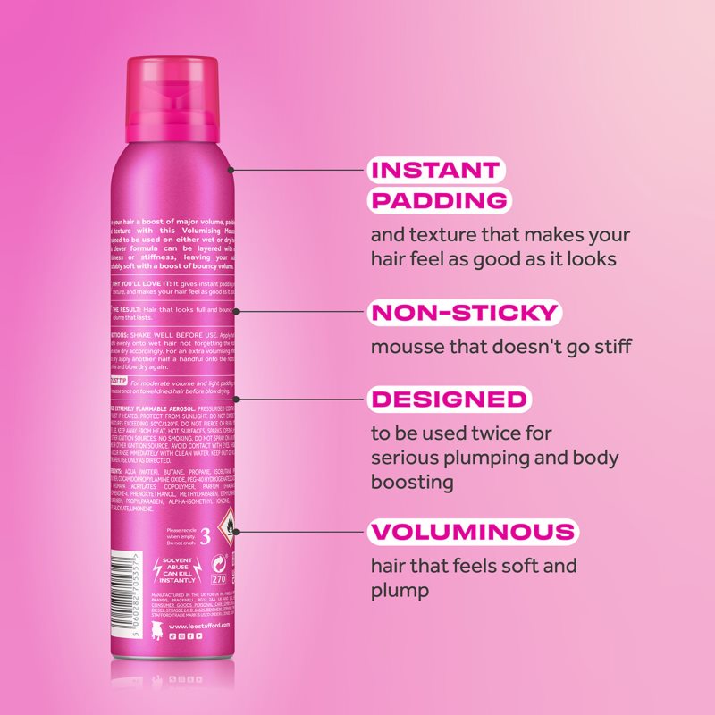 Lee Stafford Styling Volumising Mousse styling mousse for abundant volume 200 ml